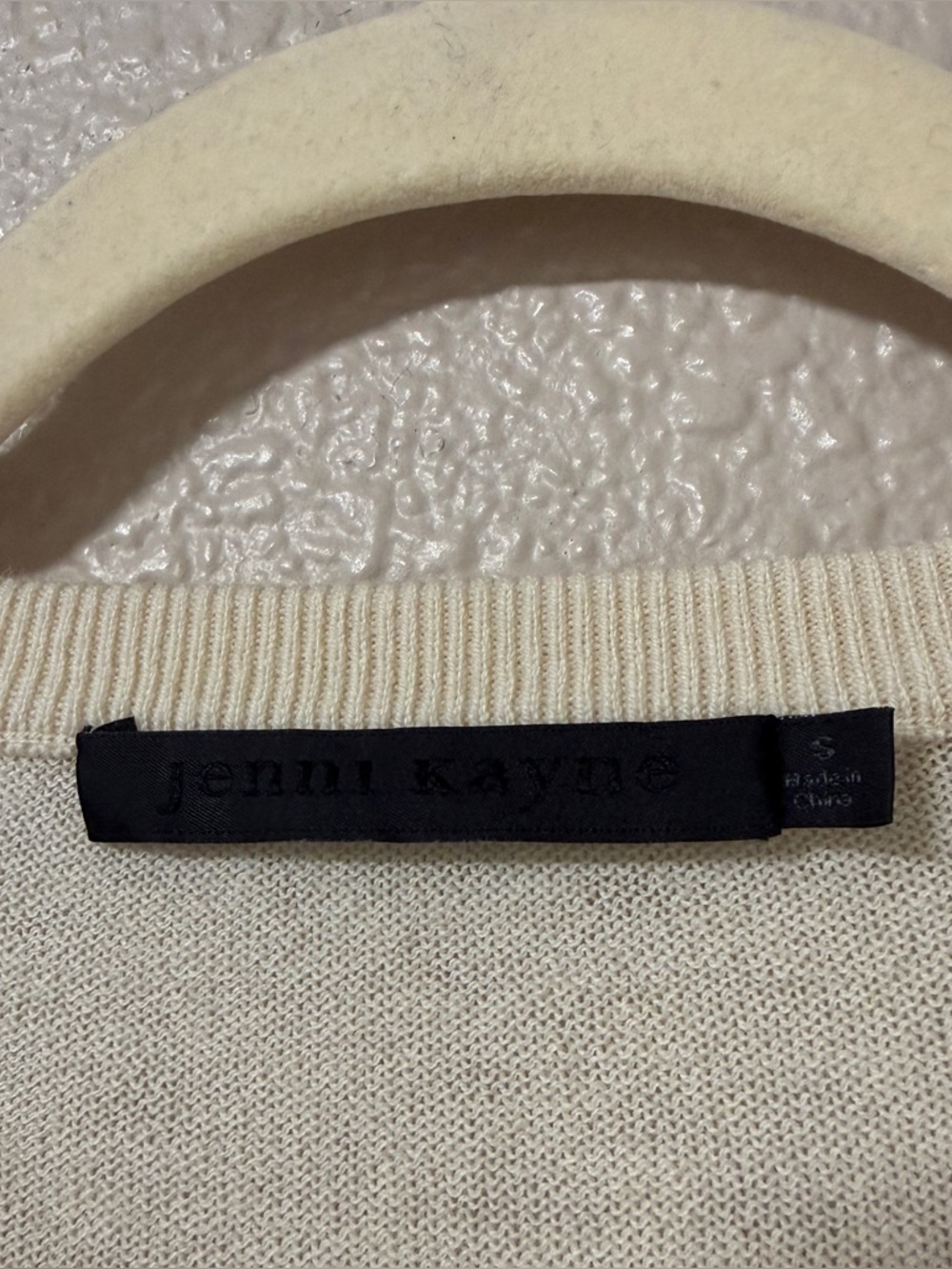 NWOT Jenni Kayne Avery Crewneck Sweater Stripe Cotton Merino Neutral S Summer - Picture 8 of 10